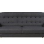 AC Design Furniture 60484 Sofa Jimmy 3-Sitzer, circa 185 x 87 x 84 cm, Stoff dunkelgrau