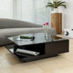 AC Design Furniture Couchtisch mit Schublade in Hochglanz schwarz Clara