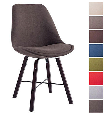 Besucherstuhl Laffont Stoff Cappuccino Holz Esszimmerstuhl Retro Stuhl Lehnstuhl Besucherstuhl Laffont Stoff Cappuccino Holz Esszimmerstuhl Retro Stuhl Lehnstuhl