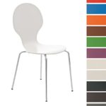 CLP Stapel-Stuhl DIEGO, Holzsitz, robust, pflegeleicht, ergonomisch geformt, 12 Farben