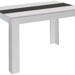 Cavadore 80498 Tisch Nico / Moderner Esstisch mit wendbarer Melaminplatte in Schwarz-Weiß / Melamin Sonoma Eiche / Hellbraun / 180 x 90 x 75 cm (L x B x H)
