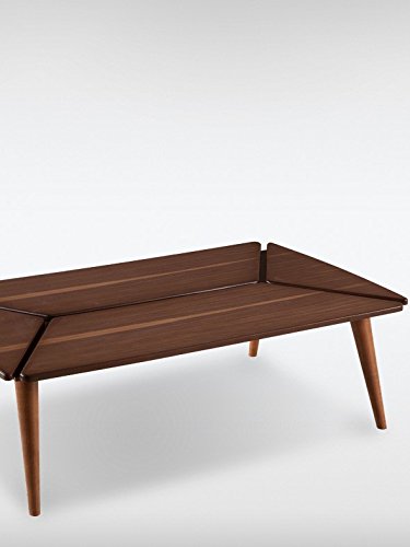 Designer Couchtisch CLOVER braun Tisch 130 x 42 x 80 cm