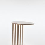 Designer Vintage Beistelltisch Epic weiß-grau Tisch Massivholz 50 x 53 x 40