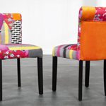 DuNord Design Stuhl Esszimmerstuhl Polsterstuhl bunt Patchwork Design PATCHY Sessel mehrfarbig