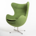 Egg - Chair charming blossim Designer Möbel Designerstuhl Retro Modern green