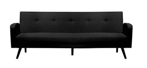 Kasper-Wohndesign KA109897 Sofa, schwarz, 210 x 125 x 75 cm