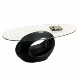 Inter Link 50100110 Couchtisch schwarz hochglanz Glastisch Wohnzimmertisch Wohnzimmer Tisch modern