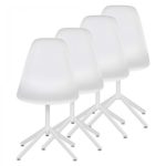 MY SIT Retro Stuhl Design Stuhl Esszimmerstühle Bürostuhl Wohnzimmerstühle Lounge Küchenstuhl Sitzgruppe 4er Set aus Kunststoff mit Rückenlehne BEEZ GO in Weiß MY SIT Retro Stuhl Design Stuhl Esszimmerstühle Bürostuhl Wohnzimmerstühle Lounge Küchenstuhl Sitzgruppe 4er Set aus Kunststoff mit Rückenlehne BEEZ GO in Weiß