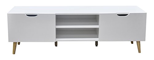 massivum Lowboard Wakefield 140x45x40 cm MDF weiß lackiert