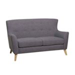 PKLine 2-Sitzer Sofa SWAN in grau Couch Couchgarnitur Wohnlandschaft Retro