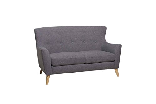 PKLine 2-Sitzer Sofa SWAN in grau Couch Couchgarnitur Wohnlandschaft Retro