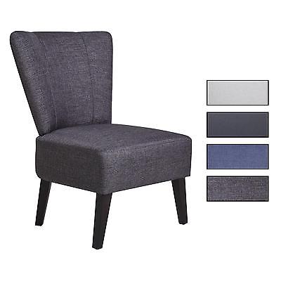 Polstersessel im Retro Look grau, blau oder schwarz Stuhl Lehn Lounge Clubsessel