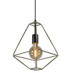 QAZQA Design / Modern / Pendelleuchte / Pendellampe / Hängelampe / Lampe / Leuchte Retro Frame A Gold / Messing / Innenbeleuchtung / Wohnzimmer / Schlafzimmer / Küche Metall Quadratisch LED geeignet E