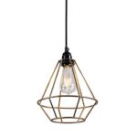QAZQA Design / Modern / Pendelleuchte / Pendellampe / Hängelampe / Lampe / Leuchte Retro Frame Luxe B Gold / Messing / Innenbeleuchtung / Wohnzimmer / Schlafzimmer / Küche Metall Rund LED geeignet E27