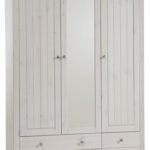 Steens 31711213 Kleiderschrank Monaco 201.5 x 145 x 60 cm in Kiefer massive, weiß und dunkelbraun