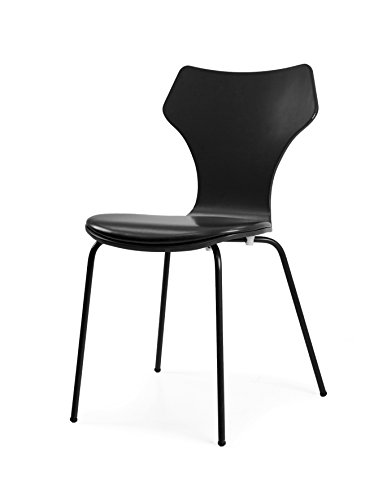 Tenzo 0601-024 Lolly 4er-Set Designer Stühle Holz, schwarz, 53 x 45 x 85 cm