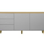 Tenzo 1675-612 Dot Designer Sideboard Holz, grau / eiche, 43 x 162 x 79 cm