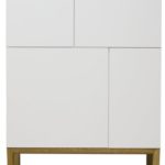 Tenzo 2276-001 Patch - Designer Sideboard / Schrank, Untergestell Eiche massiv, 138 x 92 x 40 cm, weiß eiche / lackiert matt