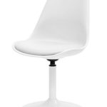 Tenzo 3303-401 Tequila Designer Esszimmerstuhl Viva, Kunststoffschale mit Sitzkissen in Lederoptik, 83 x 49 x 53 cm, weiß