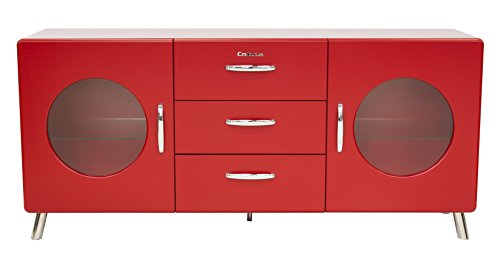 Tenzo 4933-028 Cobra Designer Sideboard, 73 x 163 x 43 cm, MDF lackiert, rot