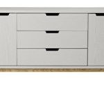 Tenzo 6975-912 CROSS - Designer Sideboard, 71 x 170 x 45 cm, grau gebeizt