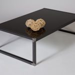 MOBILIFIVER poliert Luxus Wohnzimmer Tisch, Holz, schwarz, 90 x 55 x 30 cm