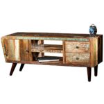 Vintage TV Möbel RETRO Lowboard Board Schrank Tisch Fernseh Kommode Rack