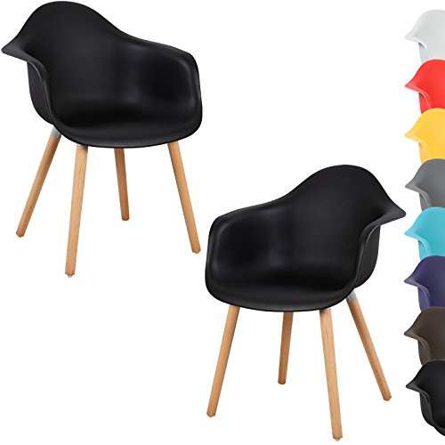 WOLTU 2 Esszimmerstühle Esszimmerstuhl Farbwahl #499-c Sitzgruppe Essgruppe mit Lehne Küchenstuhl Holz