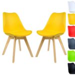 WOLTU #500 Esszimmerstühle Esszimmerstuhl Design Stuhl Küchenstuhl Holz Neu Design 2er Set Farbwahl