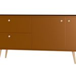 Tenzo 1114-089 Haze Designer Sideboard, 75 x 160 x 43 cm, kupfer / eiche