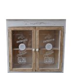 Rebecca Srl Sideboard Schrank 2 Türen 4 Schubladen Weiß Beige Retrò Küche Wohnzimmer (Code RE4479)