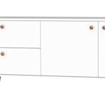 Tenzo 1114-001 Haze Designer Sideboard, 75 x 160 x 43 cm, weiß / eiche