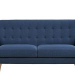 AC Design Furniture 60912 Sofa Jimmy 3-Sitzer, circa 185 x 87 x 84 cm, Stoff dunkelblau