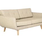Massivum Kingsley Sofa 2-Sitzer, Stoff, beige, 96 x 170 x 78 cm