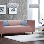 Sofa, Couch, 3-Sitzer, Polstersofa, Webstoff, altrosa, rosa, pink, Wohnzimmercouch, Designersofa, modern, retro, 3er Sofa