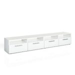 VICCO Lowboard DIEGO - Fernsehtisch Sideboard Fernsehschrank TV-Board Schrank (Weiß Hochglanz, 180cm)