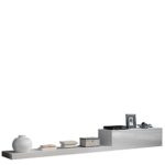 TV Lowboard Life, Fernsehschrank, TV Schrank Hängeschrank mit Grifflose Öffnen, Hochglanz-Fronten (Weiß / Weiß Hochglanz)