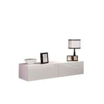 TV Schrank Vigo, Fernsehschrank, TV Lowboard mit Grifflose Öffnen, Hängeschrank Hochglanz Matt Wohnwand (Länge: 140 cm, Weiß / Weiß Hochglanz) TV Schrank Vigo, Fernsehschrank, TV Lowboard mit Grifflose Öffnen, Hängeschrank Hochglanz Matt Wohnwand (Länge: 140 cm, Weiß / Weiß Hochglanz)