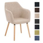 CLP Besucher Design-Stuhl PICARD, Holzgestell, Stoffbezug, gut gepolsterte Sitzfläche, modern Creme CLP Besucher Design-Stuhl PICARD, Holzgestell, Stoffbezug, gut gepolsterte Sitzfläche, modern Creme