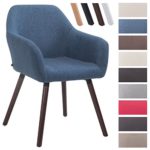 CLP Esszimmerstuhl ACHAT V2 mit Stoffbezug, Polsterstuhl mit Armlehne, Sitzfläche gepolstert, mit Bodenschonern, max. Belastbarkeit 150 kg, Blau, Gestellfarbe: Walnuss CLP Esszimmerstuhl ACHAT V2 mit Stoffbezug, Polsterstuhl mit Armlehne, Sitzfläche gepolstert, mit Bodenschonern, max. Belastbarkeit 150 kg, Blau, Gestellfarbe: Walnuss