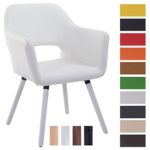 CLP Besucher-Stuhl AUCKLAND mit Armlehne, max. Belastbarkeit 160 kg, Holz-Gestell, Kunstleder-Bezug, Sitzfläche gepolstert, mit Bodenschonern Weiß, Gestellfarbe: Weiß CLP Besucher-Stuhl AUCKLAND mit Armlehne, max. Belastbarkeit 160 kg, Holz-Gestell, Kunstleder-Bezug, Sitzfläche gepolstert, mit Bodenschonern Weiß, Gestellfarbe: Weiß