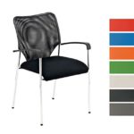 CLP Konferenzstuhl CUBA mit Stoffbezug und hochwertigem Sitzpolster | Besucherstuhl mit Armlehne und Metallgestell Schwarz CLP Konferenzstuhl CUBA mit Stoffbezug und hochwertigem Sitzpolster | Besucherstuhl mit Armlehne und Metallgestell Schwarz