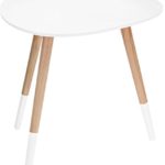 Design Beistelltisch - Retro Tisch in weiß - dekorativer Sofatisch in elegantem Design