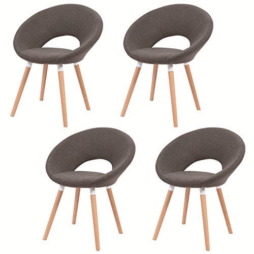 MCTECH® 4er Set Retro Esszimmerstühle Besucher-Stuhl Esszimmerstuhl Wohnzimmerstuhl Stuhlgruppe Konferenzstühle Bürostuhl Küchenstuhl mit Armlehne Büro (Dunkelgrau) MCTECH® 4er Set Retro Esszimmerstühle Besucher-Stuhl Esszimmerstuhl Wohnzimmerstuhl Stuhlgruppe Konferenzstühle Bürostuhl Küchenstuhl mit Armlehne Büro (Dunkelgrau)
