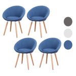 MCTECH® 4x Esszimmerstühle Besucher-Stuhl Esszimmerstuhl Wohnzimmerstuhl Stuhlgruppe Konferenzstühle Bürostuhl Stoff Küchenstuhl mit Armlehne (Dunkelblau) MCTECH® 4x Esszimmerstühle Besucher-Stuhl Esszimmerstuhl Wohnzimmerstuhl Stuhlgruppe Konferenzstühle Bürostuhl Stoff Küchenstuhl mit Armlehne (Dunkelblau)