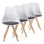 MY SIT Retro Stuhl Design Stuhl Esszimmerstühle Bürostuhl Wohnzimmerstühle Lounge Küchenstuhl Sitzgruppe 4er Set aus Kunststoff mit Rückenlehne MOOL in Schwarz/Weiß MY SIT Retro Stuhl Design Stuhl Esszimmerstühle Bürostuhl Wohnzimmerstühle Lounge Küchenstuhl Sitzgruppe 4er Set aus Kunststoff mit Rückenlehne MOOL in Schwarz/Weiß