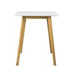 Tenzo 2186-001 Bess Designer Bartisch, Holz, weiß / eiche, 80 x 80 x 95 cm