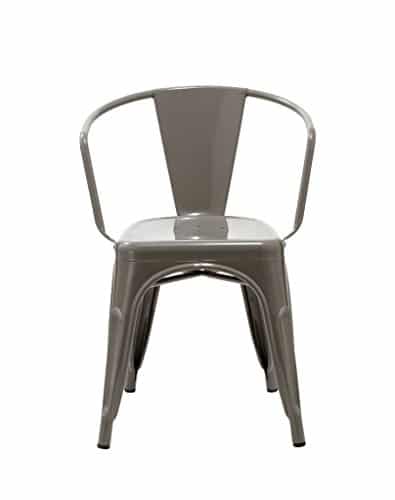 1x Esszimmerstuhl Grau Industrie Design Stuhl aus METALL EISEN Küchenstuhl stapelbar Vintage robust & zeitlos DH0737 1x Esszimmerstuhl Grau Industrie Design Stuhl aus METALL EISEN Küchenstuhl stapelbar Vintage robust & zeitlos DH0737