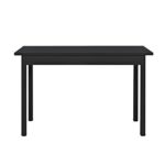 [en.casa] Moderner Esstisch für 4 Stühle schwarz (120x60cm) Esszimmertisch Küchentisch