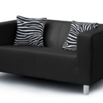B-famous 2-Sitzer Sofa Cube 135 x 85 cm, PU, schwarz